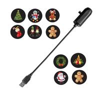 Proyector de Navidad para exterior - Pantalla resistente a la intemperie alimentada por USB | Diez diseños Proyección festiva Decoración estacional Área de trabajo Mesa Residencia Campus App