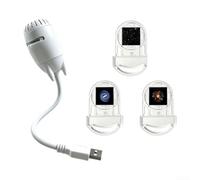 Proyector de noche estrellada de 96 mm, enfoque HD, luz blanca ajustable | Gran angular de 160 grados, lente de enfoque HD, 2 niveles de brillo, efecto de luz blanca, ambiente acogedor