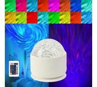 Proyector De Ondas De Agua Luz Nocturna De Aurora Giratoria Con Control Remoto, Modelo Recargable Usb 16 Efectos De Luz, Dormitorio, Fiesta, Luces Led Que Cambian De Color Del Hogar (A)
