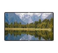 Proyector de pantalla al aire libre 16: 9 Anti-Light 4K HD Proyector Colgante Pantalla con gancho, 60-130 pulgadas de tela de teatro de tela Down Interior Pull LED LED Home Mount Home Cinema Noche