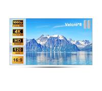 Proyector de pantalla de 120 pulgadas,Plegable,Pantalla de proyección sin arrugas 16:9,Pantalla de proyector portátil para montaje en pared,Soporte para proyección de doble cara en exteriores e