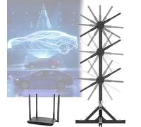 Proyector de pantalla holográfica 3D, máquina de publicidad holográfica giratoria vertical HD con control remoto/WiFi/Bluetooth para marketing visual dinámico