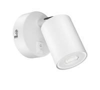 Proyector de pared WAIKA de una llama con interruptor blanco mate incl. LED GU10
