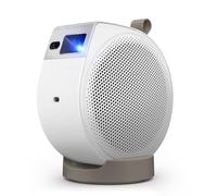 Proyector de Techo portátil BenQ GV32 1080p, 500 lúmenes ANSI LED, Google TV con Netflix, HDR10 con 95% Rec.709, compatibilidad batería Externa USB-C, WiFi y Bluetooth, Altavoz con woofer Profundo