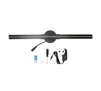 Proyector de Ventilador de Holograma 3D, Proyector de Holograma de Ventilador con Pantalla Publicitaria de Holograma con Resolución de 224 Cuentas de Luz LED con Control Remoto