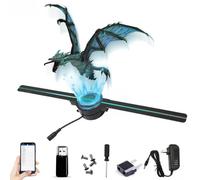 Proyector de Ventilador LED con Holograma 3D, Cubo de Holograma, Proyector 3D WiFi de 16,5 Pulgadas 2000x224 con 224 Cuentas de Luz LED para Publicidad en Tiendas Comerciales 100