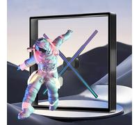 Proyector De Ventilador Led HolográFico 3D 65Cm (Bluetooth/Remoto), Control AplicacióN: Tiempo/Brillo/áNgulo, para Tiendas, Bares, Fiestas De Halloween Y Navidad, Eventos Publicitarios,Ceiling