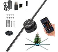 Proyector de Ventilador LED holográfico 3D, Ideal para Navidad y Halloween. Incluye 224 LED, Soporte, Control por Wi-Fi y App, y un Ventilador estereoscópico dinámico de 42cm(1)
