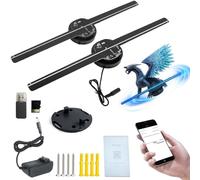 Proyector de Ventilador LED holográfico 3D, proyector de Video estereoscópico dinámico Personalizado con Control por Wi-Fi y aplicación, Pantalla LED Tipo Ventilador para Publicidad(2)