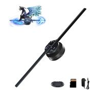 Proyector de ventilador LED, holograma 3D para Halloween y Navidad, proyector HD portátil con control remoto, WiFi y control de aplicación, 16.5 pulgadas