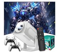 Proyector de Videojuegos HCS350 Pro Mini,10 000 Juegos,Compatible con 17 Simuladores,WiFi 2.4/5G+BT,Android 11,1280×720p,H713,Enfoque Automático,c/HD-IN,Proyector Portátil Interior/Exterior (Blanco)