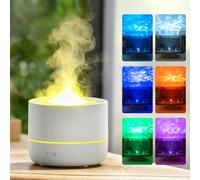 Proyector difusor de aroma, 200 ml difusor de aceites esenciales con 7 colores de luz LED, difusor de llamas difusor de aroma, humidificador humidificador, difusor de aceite aromático, lámpara de