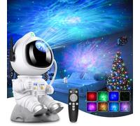 Proyector Estrellas Astronauta Galaxy Techo, 8 Modos Lampara Star Proyector, 360° Rotación y Control Remoto Luz Nocturna Infantil, Nubes Nebulosa Led Night Light Regalos Para Niños y Adultos