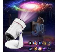 Proyector Estrellas Con MáQuina de Ruido Blanco Con 28 Paisajes Sonoros Naturales Relajantes Distintos10 Diapositivas Intercambiables FuncióN de ProyeccióN de Luz Estelar y Temporizadores de1/2/4horas