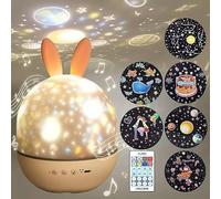 Proyector Estrellas Infantil con Bluetooth y Caja Musical - Planetario Navidad - Lámparas de techo y escritorio Luces Decoración Hogar - dormir luces led habitacion bebe musica (RENO BLUETOOTH)