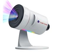 Proyector Estrellas Planetario, Proyector de Galaxias y Estrellas Real, Mejorada - Proyección Más Amplia y Nítida, Incluye 10 Discos HD de Proyección, luz Nocturna, Apagado Programado (Blanco)