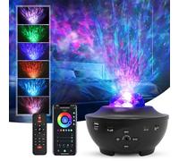 Proyector Estrellas, Proyector Galaxia, Luz Nocturna Infantil, Luce de Estrellas y Océano, USB y Bluetooth, WiFi Proyector de Estrellas con 21 Modos & Control Remoto & Altavoz,Luces Decorativas Regalo