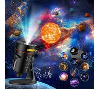 Proyector Estrellas+White Noise Machine con 28 Sonidos Relajantes, 4K HD Proyector Planetario con 10 Discos de Película para Decoracion, Admite rotación de 360°.