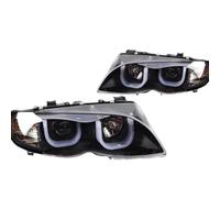 Proyector Faro auto Compatible Con BMW Para E46 2001 2002 2003 2004 2005 2006 Reemplazo De Faros Delanteros DRL Angel Eye Bi Xenon Beam Accesorios