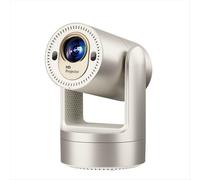 Proyector Full HD 1080P compatible con 200ANSI, Android 9.0, enfoque automático y eléctrico, batería integrada, enchufe europeo plateado.