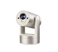 Proyector Full HD 1080P Compatible con 200ANSI, Android 9.0, Enfoque Automático y Eléctrico, Batería Integrada, Enchufe Plateado de la UE.