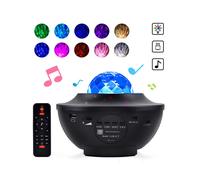 Proyector Galaxy para dormitorio, luz nocturna y altavoz Bluetooth, ruido blanco y modo activado por sonido, temporizador y control remoto, 5V /