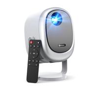 Proyector 【Giratorio 360°/Auto TrapezoCorrección Trapezoidal / E-Focus 】 WiFi Bluetooth proyector Full HD 1080P compatible con 500ANSI portátil para cine en casa/exterior teléfono móvil a prueba de