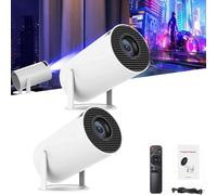 Proyector Go, Proyector Mini Proyector, Proyector Inteligente Projectorgo de 180° con WiFi y Bluetooth, Pantalla de 130 pulgadas 4K 1080p HD Mini Proyector Portátil para Familia y Exterior (2 piezas)