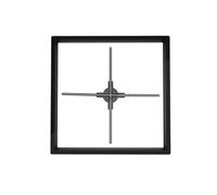 Proyector holográfico 3D con Cubierta, 65 cm/25,6 Pulgadas, WiFi, for Publicidad, lámpara holográfica, Reproductor de Logotipos Amplio ángulo de visión(Black)