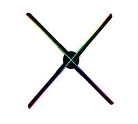 Proyector holográfico 3D con Ventilador, lámpara LED holográfica con WiFi de Pared, Reproductor Remoto, Pantalla publicitaria, Compatible con imágenes y vídeos. Amplio ángulo de visión