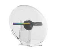 Proyector Holográfico 3D con Ventilador, Pantalla LED De Escritorio, Reproductor Holográfico, Máquina Publicitaria con Reproducción De Audio, Fotos, Vídeos Y Visualización