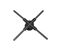 Proyector holográfico 3D con Ventilador, Pantalla publicitaria WiFi, 52-100 cm, Letrero LED en Tiempo Real, Reproductor de lámpara holográfica para Halloween, Navidad(65CM 1024LED)