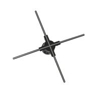 Proyector holográfico 3D con Ventilador, WiFi, 80 cm, LED, Letrero publicitario for Negocios, luz Logotipo, lámpara holográfica, proyector, Compatible empalmes Amplio ángulo de visión
