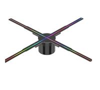 Proyector holográfico 3D con Wi-Fi, Ventilador, Pantalla LED publicitaria de 50-100 cm, lámpara holográfica, Reproductor Compatible imágenes y Empalme vídeo(80cm)
