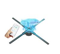 Proyector holográfico 3D de 46 cm/18,1 Pulgadas, decoración de Pantalla de Ventilador, Letrero publicitario holográfico LED for Navidad y Halloween, Control por aplicación Imágenes vívidas