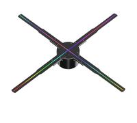 Proyector holográfico 3D de 50 cm/19,7 Pulgadas, decoración navideña for Bares, restaurantes, Fiestas, plla de Ventilador, Luces LED holográficas for anuncios publicitarios Imágenes vívidas