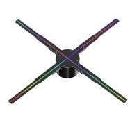 Proyector holográfico 3D de 50 cm/19,7 Pulgadas for Bar, Restaurante, decoración navideña, plla Ventilador, Luces LED holográficas for Publicidad Amplio ángulo de visión