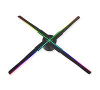 Proyector holográfico 3D de 52 cm con 4 aspas y WiFi, lámpara de señalización Luminosa con 552 LED, máquina publicitaria holográfica Amplio ángulo de visión