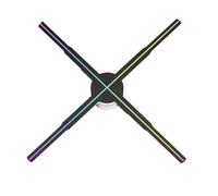 Proyector holográfico 3D de 56 cm con Ventilador, WiFi, luz LED for Publicidad con Logotipo, lámpara holográfica Compatible con múltiples empalmes y sincronización. Amplio ángulo de visión