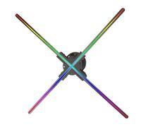 Proyector holográfico 3D de 65 cm con Ventilador, Pantalla publicitaria remota, Reproductor de lámpara holográfica con señal LED WiFi Sin demora