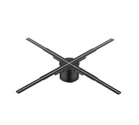 Proyector holográfico 3D de 65 cm con Ventilador, Reproductor de Publicidad 3D con señal LED WiFi, for Negocios, Tiendas, Bares y Luces publicitarias holográficas. Alto Brillo