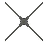 Proyector holográfico 3D de 80 cm con Ventilador, Compatible con múltiples empalmes, WiFi, LED, lámpara holográfica, Reproductor for Tienda, Bar, Publicidad, luz de exhibición Imágenes sin Bordes