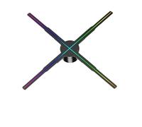 Proyector holográfico 3D de Ventilador 42-100 cm con Pantalla Wi-Fi, luz LED for Publicidad Logotipo, lámpara holográfica, proyectores tridimensionales(62cm)