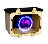 Proyector holográfico 3D DIY Teatro de teléfono de madera para experimentos divertidos Educación en el hogar Caqui Pantalla visual portátil compacta