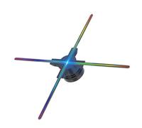 Proyector holográfico 3D F52, Ventilador de Pared for Publicidad, Reproductor 3D a Simple Vista, 2K, HD, LED, for Fotos y vídeos, con 624 LED Alto Brillo