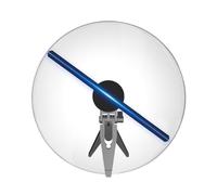 Proyector Holográfico 3D HD De 27 Cm, Máquina De Publicidad con Ventilador LED, Proyector Holográfico USB, Reproductor De Hologramas, Pantalla De Logotipo