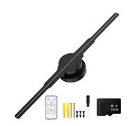 Proyector holográfico 3D HD, reproductor holográfico con 244 LEDs, enchufe del Reino Unido