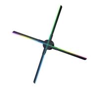 Proyector Holográfico 3D Naked Eye De 52 Cm con Ventilador Y Pantalla 552 LED, Reproductor Señales Imágenes Holográficas, Máquina Publicitaria Montada En La Pared Poderoso Y Llamativo