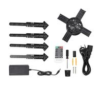 Proyector holográfico 3D, Ventilador de Holograma 3D, máquina de Publicidad holográfica 3D Resolución 510X1400P Proyector de Pantalla de Ventilador de Holograma 3D LED de 4 aspas