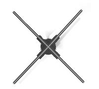 Proyector holográfico con Ventilador 3D de 100 cm/39,37 Pulgadas, Pantalla Publicidad Comercial WiFi, proyección holográfica, Reproductor hologramas Remoto Amplio ángulo de visión